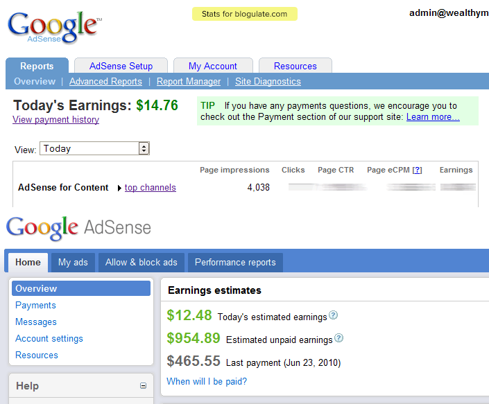 Blogulate's Google Earnings